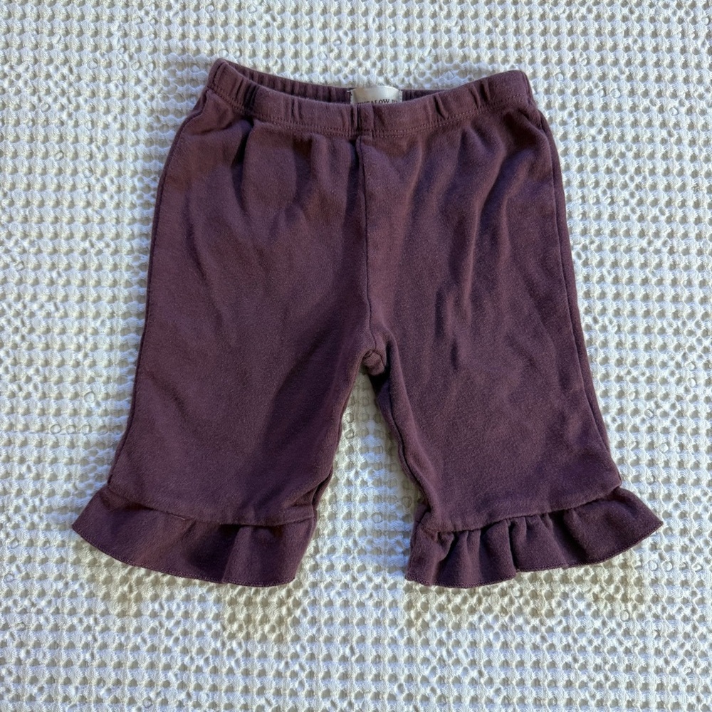 Purple Ruffle Baby Capris